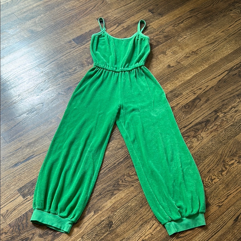 Suzi Kondi Emerald Green Shimmer Jumpsuit